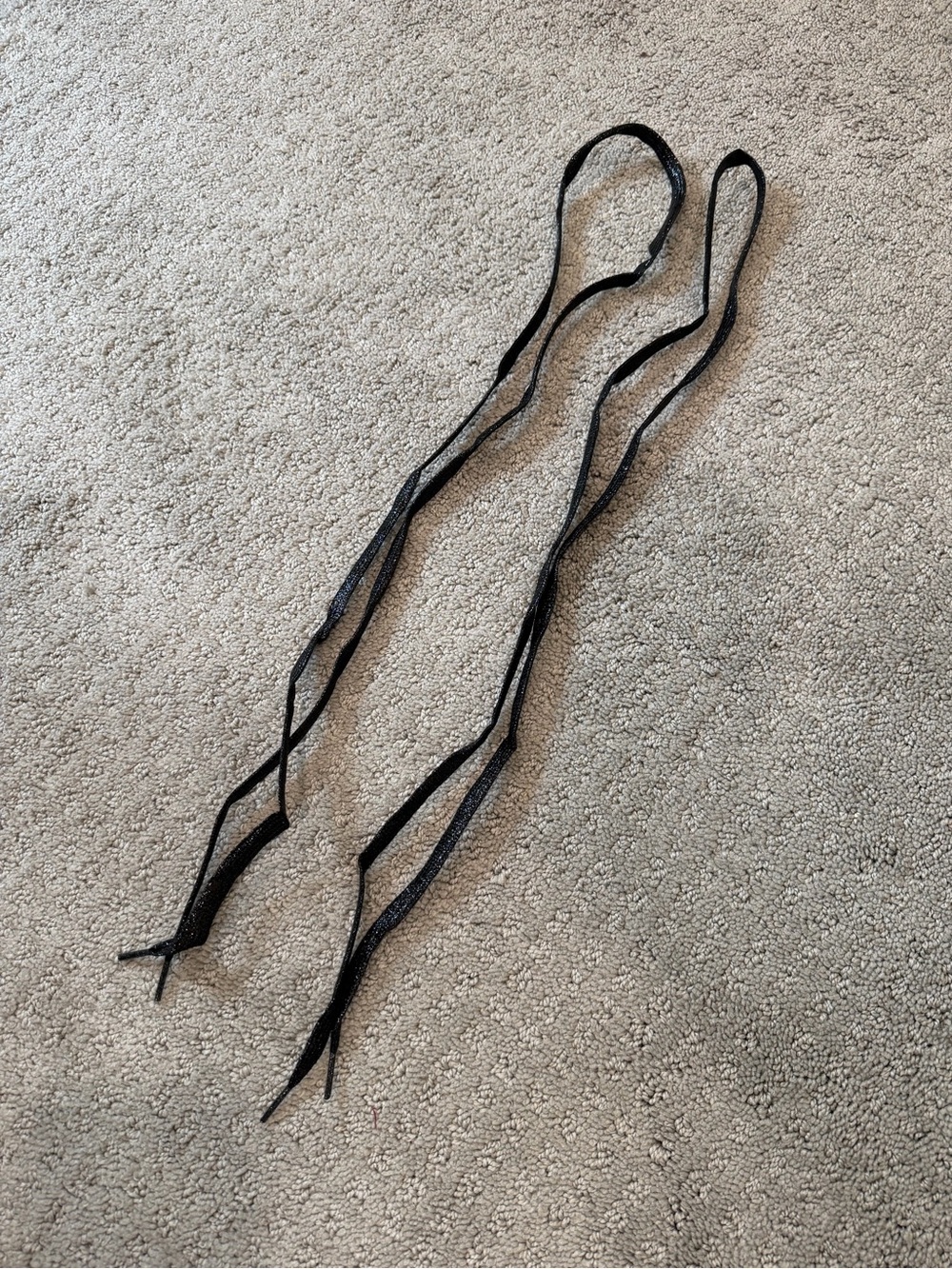 Black Sparkle Glitter Shoelaces